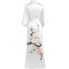 imageBABEYOND Kimono Robe Cover up with Box Long Floral Satin Sleepwear Silky Bathrobe Bachelorette RobePorcelain White
