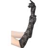 imageBABEYOND Lace Gloves for Women Long Floral Wedding Gloves for Bride Satin Elbow Length Flapper AccessoriesBlack