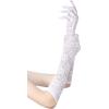 imageBABEYOND Lace Gloves for Women Long Floral Wedding Gloves for Bride Satin Elbow Length Flapper AccessoriesWhite