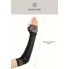 imageBABEYOND Lace Up Fingerless Gloves Long Elbow Gloves for Costume Party Laceup Arm WarmerBlack With Lace Edge