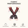 imageBABEYOND Lace Up Fingerless Gloves Long Elbow Gloves for Costume Party Laceup Arm WarmerBlack With Red Ribon