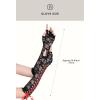 imageBABEYOND Lace Up Fingerless Gloves Long Elbow Gloves for Costume Party Laceup Arm WarmerBlack With Red Ribon