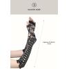 imageBABEYOND Lace Up Fingerless Gloves Long Elbow Gloves for Costume Party Laceup Arm WarmerLaceblack