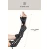 imageBABEYOND Lace Up Fingerless Gloves Long Elbow Gloves for Costume Party Laceup Arm WarmerZblack
