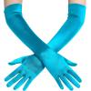 imageBABEYOND Long Opera Party 1920s Satin Tea Party Gloves Costume Stretchy Adult Size Elbow Length Bridal GlovesAquablue