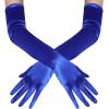 imageBABEYOND Long Opera Party 1920s Satin Tea Party Gloves Costume Stretchy Adult Size Elbow Length Bridal GlovesBlue