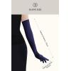 imageBABEYOND Long Opera Party 1920s Satin Tea Party Gloves Costume Stretchy Adult Size Elbow Length Bridal GlovesDark Blue