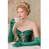 imageBABEYOND Long Opera Party 1920s Satin Tea Party Gloves Costume Stretchy Adult Size Elbow Length Bridal GlovesDark Green