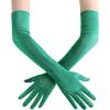 imageBABEYOND Long Opera Party 1920s Satin Tea Party Gloves Costume Stretchy Adult Size Elbow Length Bridal GlovesDark Green