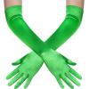 imageBABEYOND Long Opera Party 1920s Satin Tea Party Gloves Costume Stretchy Adult Size Elbow Length Bridal GlovesGreen