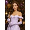 imageBABEYOND Long Opera Party 1920s Satin Tea Party Gloves Costume Stretchy Adult Size Elbow Length Bridal GlovesLight Purple