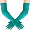 imageBABEYOND Long Opera Party 1920s Satin Tea Party Gloves Costume Stretchy Adult Size Elbow Length Bridal GlovesMalachitegreen