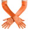 imageBABEYOND Long Opera Party 1920s Satin Tea Party Gloves Costume Stretchy Adult Size Elbow Length Bridal GlovesOrange