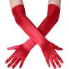 imageBABEYOND Long Opera Party 1920s Satin Tea Party Gloves Costume Stretchy Adult Size Elbow Length Bridal GlovesRed