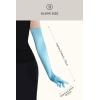 imageBABEYOND Long Opera Party 1920s Satin Tea Party Gloves Costume Stretchy Adult Size Elbow Length Bridal GlovesSky Blue