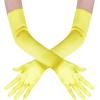 imageBABEYOND Long Opera Party 1920s Satin Tea Party Gloves Costume Stretchy Adult Size Elbow Length Bridal GlovesYellow