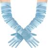 imageBABEYOND Long Opera Party 1920s Satin Tea Party Gloves Costume Stretchy Adult Size Upper Arm Length 27 quotBaby Blue