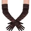 imageBABEYOND Long Opera Party 1920s Satin Tea Party Gloves Costume Stretchy Adult Size Upper Arm Length 27 quotBrown