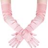 imageBABEYOND Long Opera Party 1920s Satin Tea Party Gloves Costume Stretchy Adult Size Upper Arm Length 27 quotPink