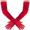 imageBABEYOND Long Opera Party 1920s Satin Tea Party Gloves Costume Stretchy Adult Size Upper Arm Length 27 quotRed