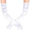 imageBABEYOND Long Opera Party 1920s Satin Tea Party Gloves Costume Stretchy Adult Size Upper Arm Length 27 quotWhite