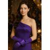 imageBABEYOND Long Opera Party 20s Satin Gloves Stretchy Adult Size Elbow Length 15 InchesPurple