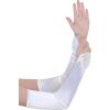 imageBABEYOND Long Opera Party 20s Satin Gloves Tea Party Stretchy Adult Size Elbow LengthWhite