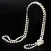imageBABEYOND Long Pearl Necklace Faux Pearls Necklace Beaded Long Pearls Necklace 1920s Gatsby Costume JewelryWhite