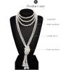 imageBABEYOND Long Pearl Necklace Faux Pearls Necklace Beaded Long Pearls Necklace 1920s Gatsby Costume JewelryWhite