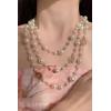 imageBABEYOND Long Pearl Necklace Faux Pearls Necklace Set Beaded Long Pearls Necklace 1920s Gatsby Costume JewelryFlower