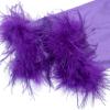 imageBABEYOND Long Satin Opera Gloves  Pageant Feather Gloves 1920s Stretchy Elbow Gloves for Halloween Costume Evening PartyPurple