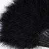 imageBABEYOND Marabou Feather Fan 20s Vintage Folding Fan Flapper Hand Fan for Costume Dancing Show Tea Party Wedding Decoration PinkPink RibBlackblack Rib