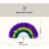 imageBABEYOND Marabou Feather Fan 20s Vintage Folding Fan Flapper Hand Fan for Costume Dancing Show Tea Party Wedding Decoration PinkPink RibDark Purple