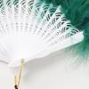imageBABEYOND Marabou Feather Fan 20s Vintage Folding Fan Flapper Hand Fan for Costume Dancing Show Tea Party Wedding Decoration PinkPink RibDark Purple