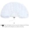 imageBABEYOND Marabou Feather Fan 20s Vintage Folding Fan Flapper Hand Fan for Costume Dancing Show Tea Party Wedding Decoration PinkPink RibWhite