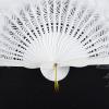 imageBABEYOND Marabou Feather Fan 20s Vintage Folding Fan Flapper Hand Fan for Costume Dancing Show Tea Party Wedding Decoration PinkPink RibWhite