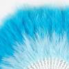 imageBABEYOND Marabou Feather Fan 20s Vintage Folding Fan Flapper Hand Fan for Costume Dancing Show Tea Party Wedding Decoration PinkPink RibYgradient Blue
