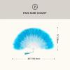 imageBABEYOND Marabou Feather Fan 20s Vintage Folding Fan Flapper Hand Fan for Costume Dancing Show Tea Party Wedding Decoration PinkPink RibYgradient Blue
