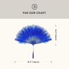 imageBABEYOND Marabou Feather Fan 20s Vintage Folding Fan Flapper Hand Fan for Costume DancingDark Blue