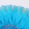 imageBABEYOND Marabou Feather Fan 20s Vintage Folding Fan Flapper Hand Fan for Costume DancingLight Blue