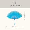 imageBABEYOND Marabou Feather Fan 20s Vintage Folding Fan Flapper Hand Fan for Costume DancingLight Blue