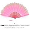 imageBABEYOND Marabou Feather Fan 20s Vintage Folding Fan Flapper Hand Fan for Costume DancingPink