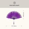 imageBABEYOND Marabou Feather Fan 20s Vintage Folding Fan Flapper Hand Fan for Costume DancingPurple