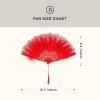 imageBABEYOND Marabou Feather Fan 20s Vintage Folding Fan Flapper Hand Fan for Costume DancingRed