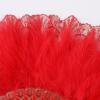 imageBABEYOND Marabou Feather Fan 20s Vintage Folding Fan Flapper Hand Fan for Costume DancingRed