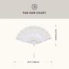 imageBABEYOND Marabou Feather Fan 20s Vintage Folding Fan Flapper Hand Fan for Costume DancingWhite