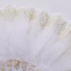 imageBABEYOND Marabou Feather Fan 20s Vintage Folding Fan Flapper Hand Fan for Costume DancingWhite