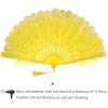 imageBABEYOND Marabou Feather Fan 20s Vintage Folding Fan Flapper Hand Fan for Costume DancingYellow