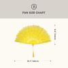 imageBABEYOND Marabou Feather Fan 20s Vintage Folding Fan Flapper Hand Fan for Costume DancingYellow