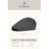 imageBABEYOND Mens Flat Cap Newsboy Hats Herringbone Tweed Cabbie Hats for Men 1920s Ivy Irish Driving Hats Gatsby HatBlack
